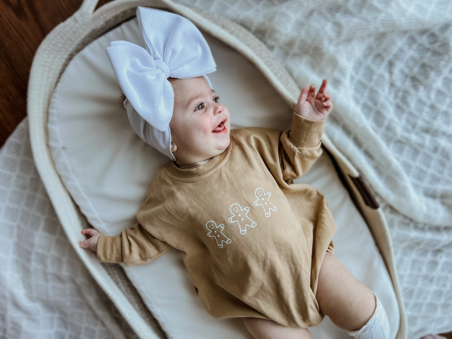 Gingerbread Christmas Sweatshirt Romper
