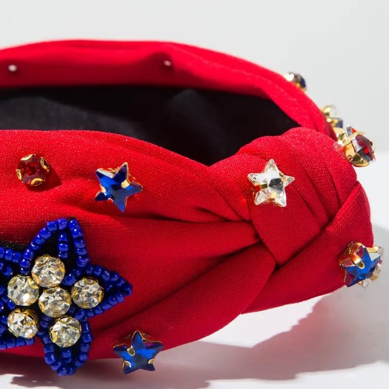 Fourth of July Headband Red White and Blue
