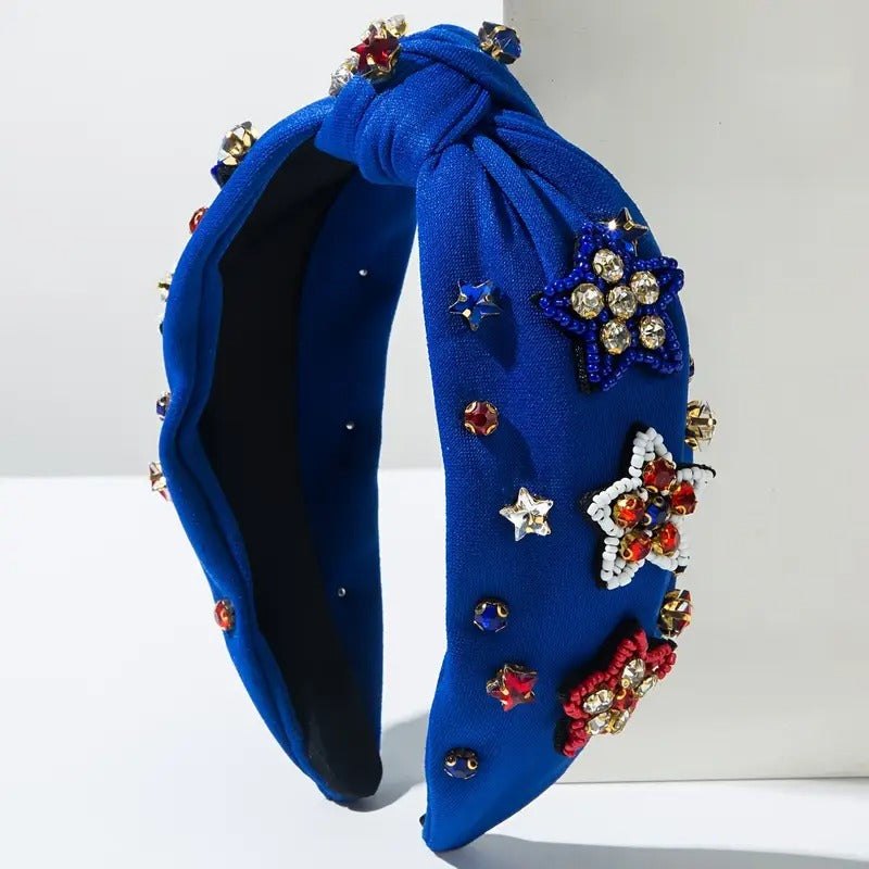 Fourth of July Headband Red White and Blue