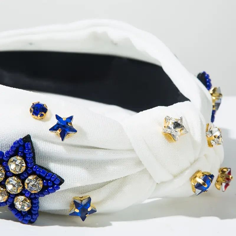 Fourth of July Headband Red White and Blue