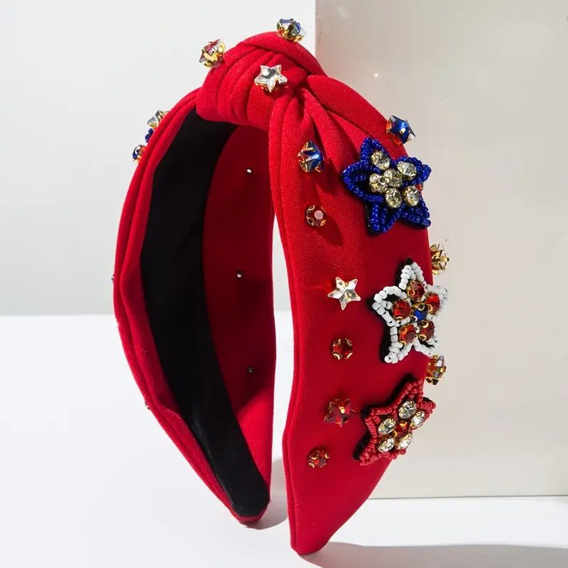 Fourth of July Headband Red White and Blue