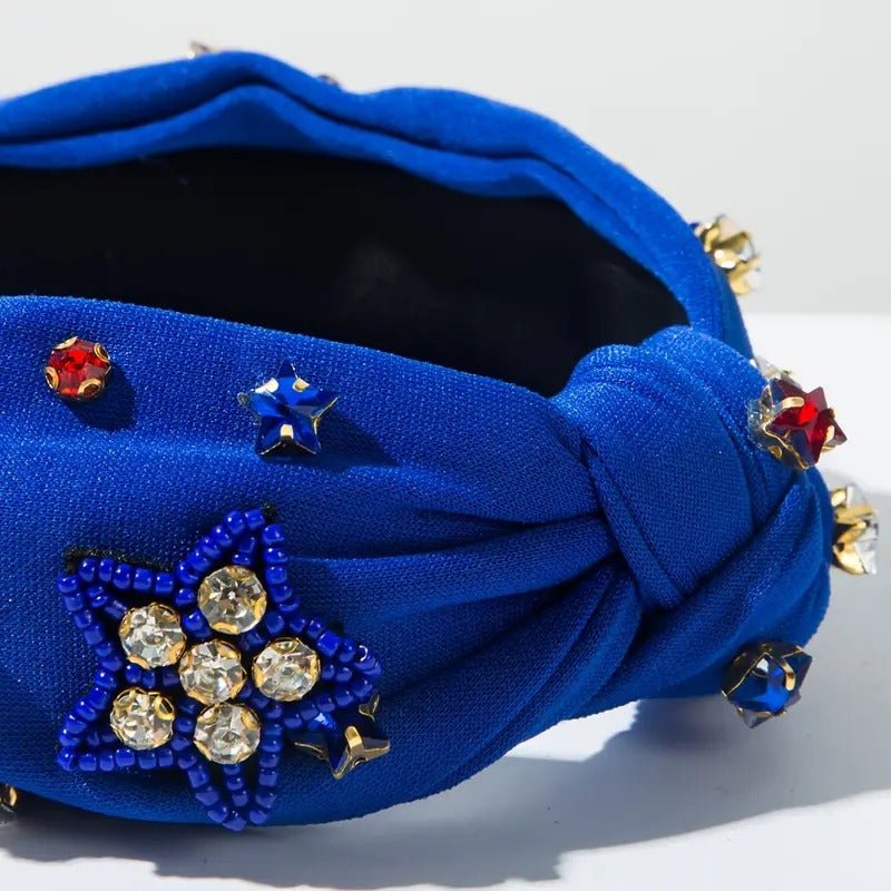 Fourth of July Headband Red White and Blue