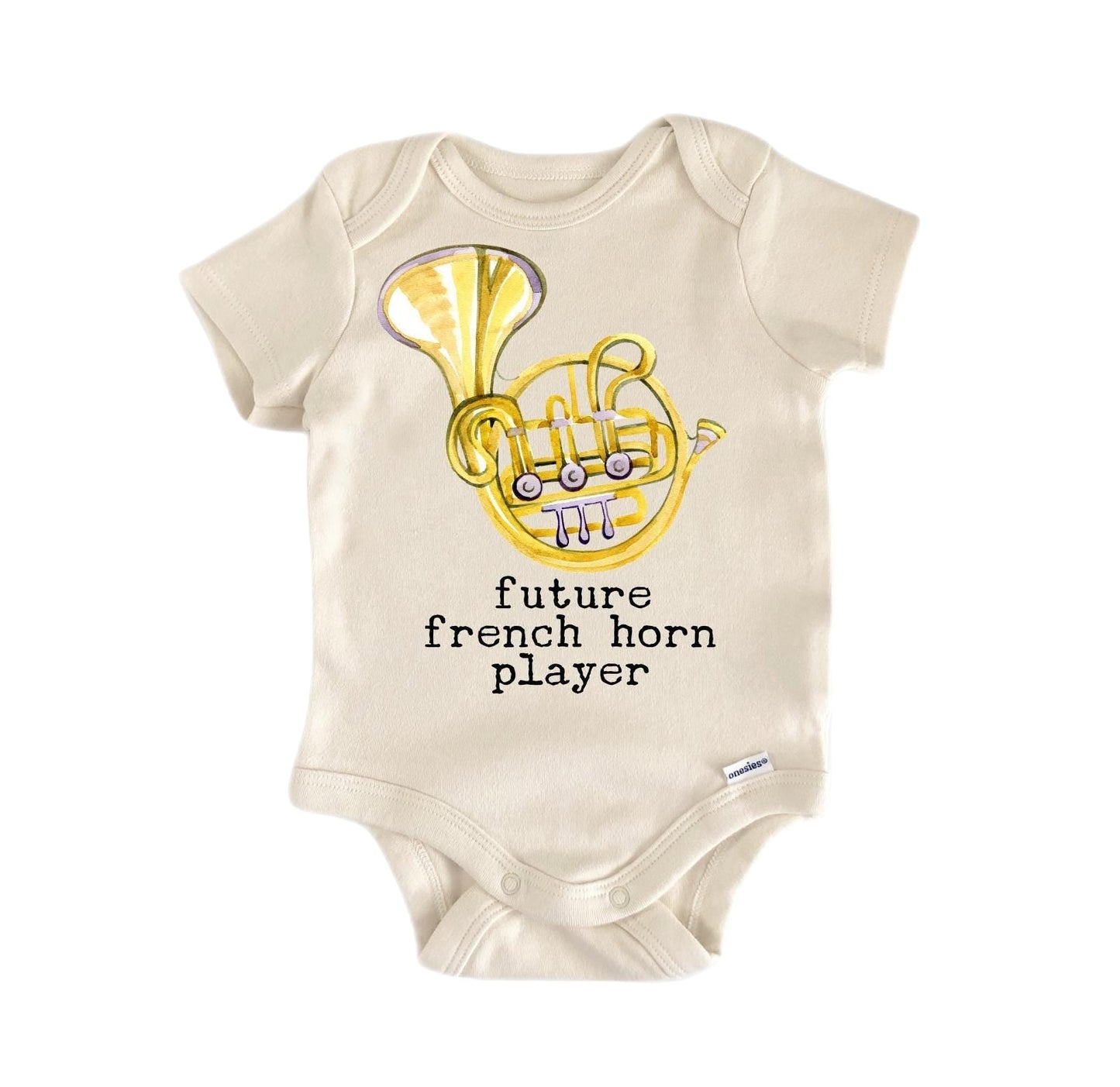 French Horn Musician Newborn Baby Onesie® Onesie®