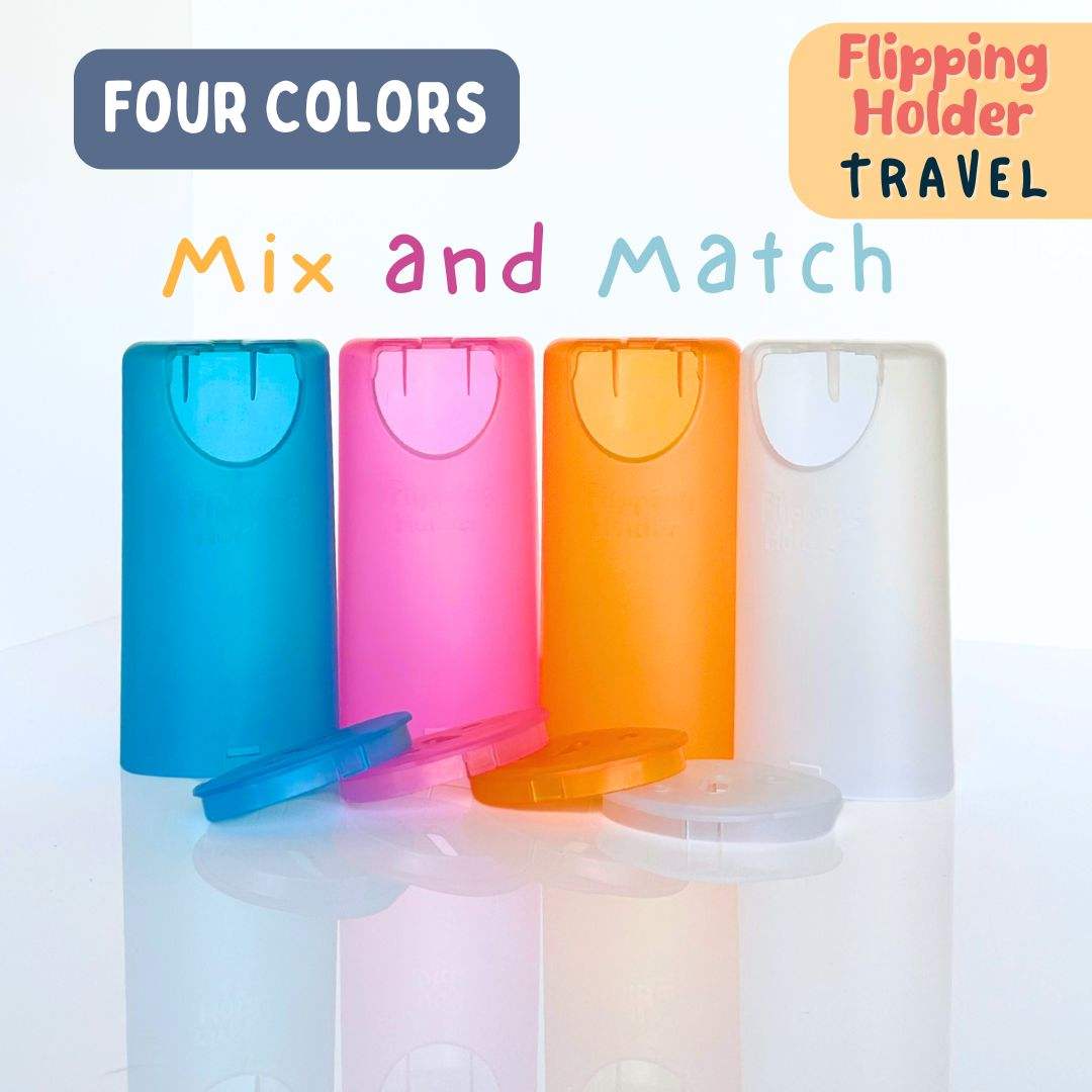 Flipping Holder Travel food pouch holder, full view