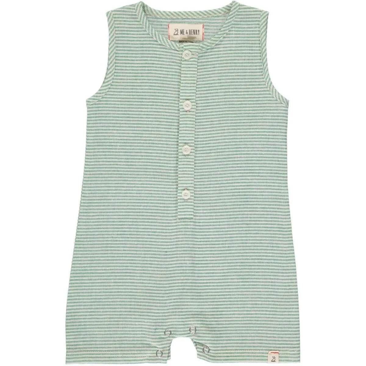 Green Stripe Playsuit