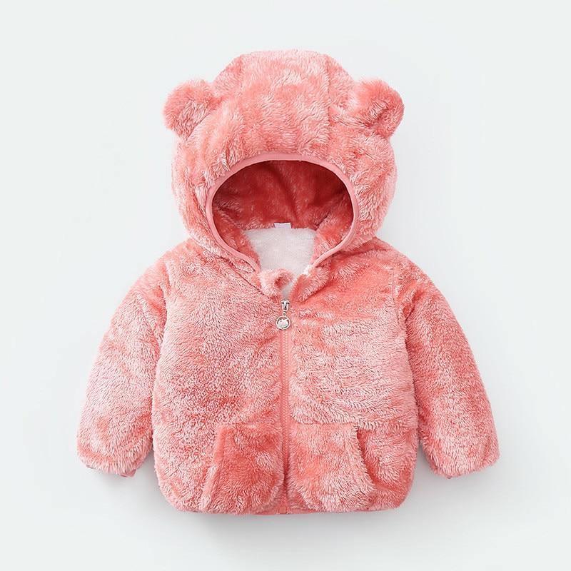 Shiny Toddler Baby Warm Hooded Coat Winter Outerwear Infant Clothes Cute Jacket Baby Clothes For Girls