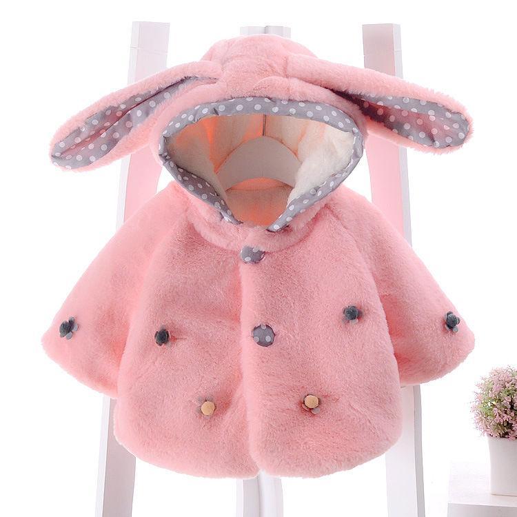 Baby Toddler Clothes Cute Fleece Fur Winter Warm Coat / Jacket for Kids Outerwear