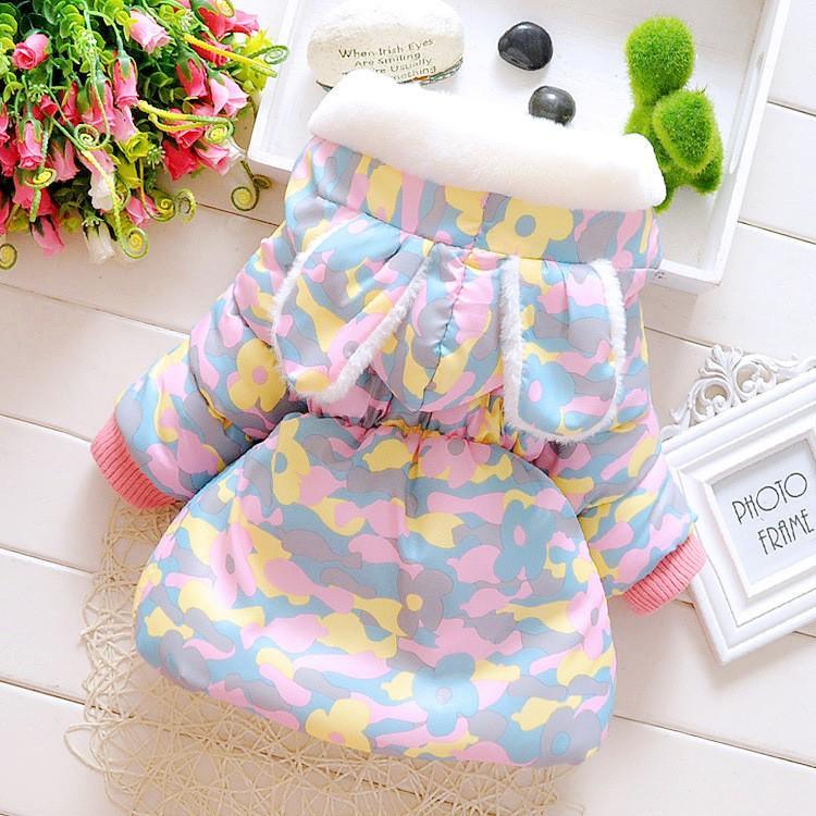 Modern Children's Winter Cartoon Cute Rabbit Infant Outerwear Hooded Baby Girls Jackets For Girls