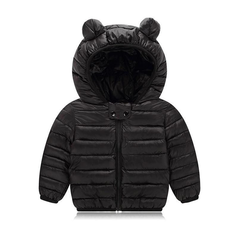 Winter Padded Jacket For Baby Boys Girls  Kids Warm Outerwear Coat For Baby Jacket Newborn Clothes With Bear Ears Design