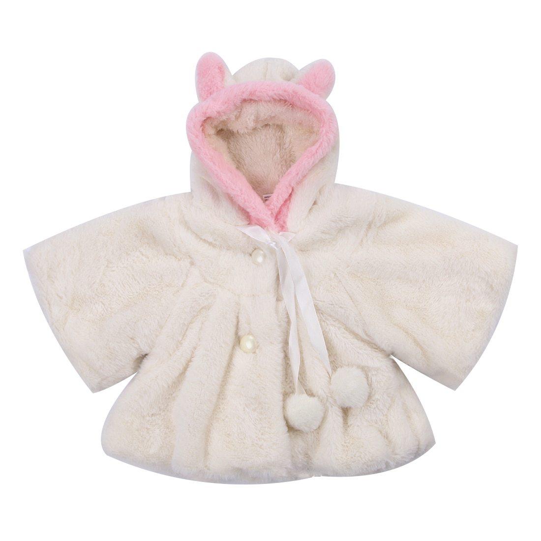 Newborn Baby Girls Fur Winter Warm Coat Cloak Jacket For Girls In With Cozy and Warm Material