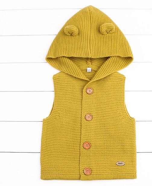 Modern Winter Warm Knit Cardigan Long Sleeve Hooded Sweaters for Newborn Infant Jacket And Coat Combination Clotes