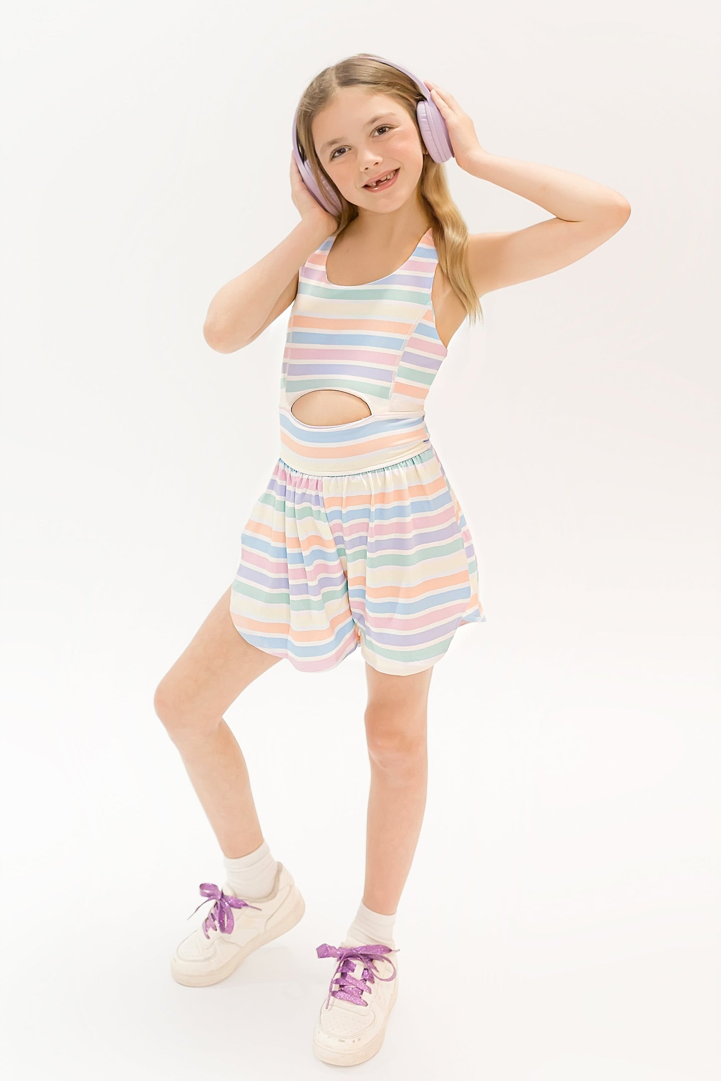 Haddie Romper - Striped