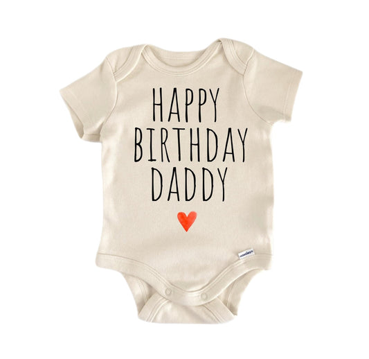 Happy Birthday Newborn Baby Onesie front view