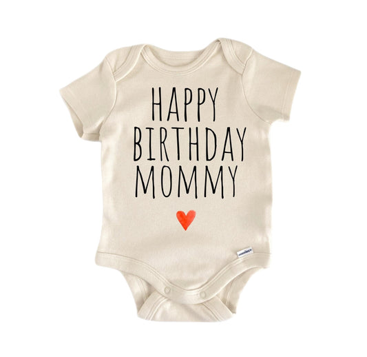 Happy Birthday Newborn Baby Onesie front view