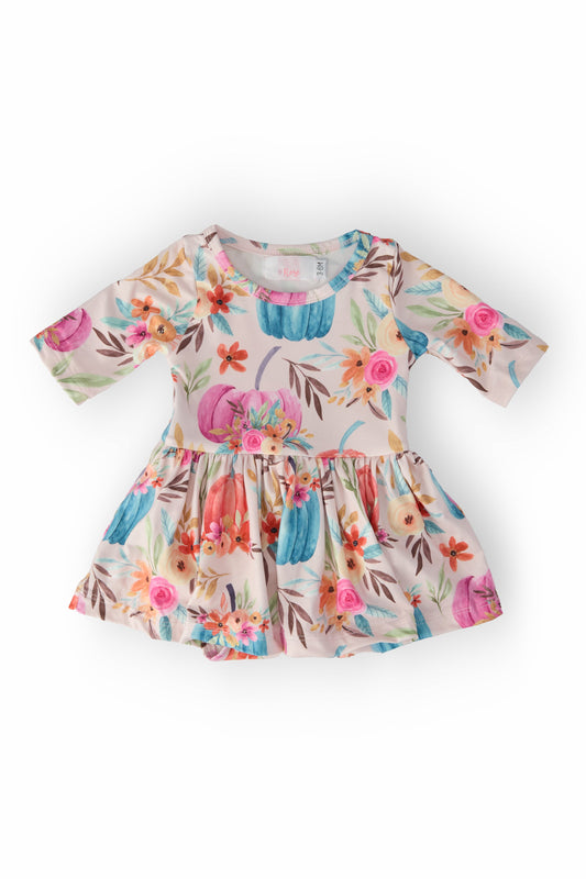 Harvest Blooms 3/4 Sleeve Twirl Bodysuit