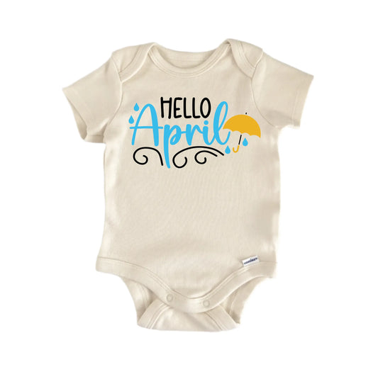 Hello April Newborn Baby Onesie®