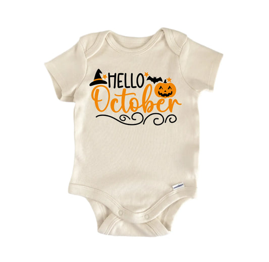 Hello October Newborn Baby Onesie®