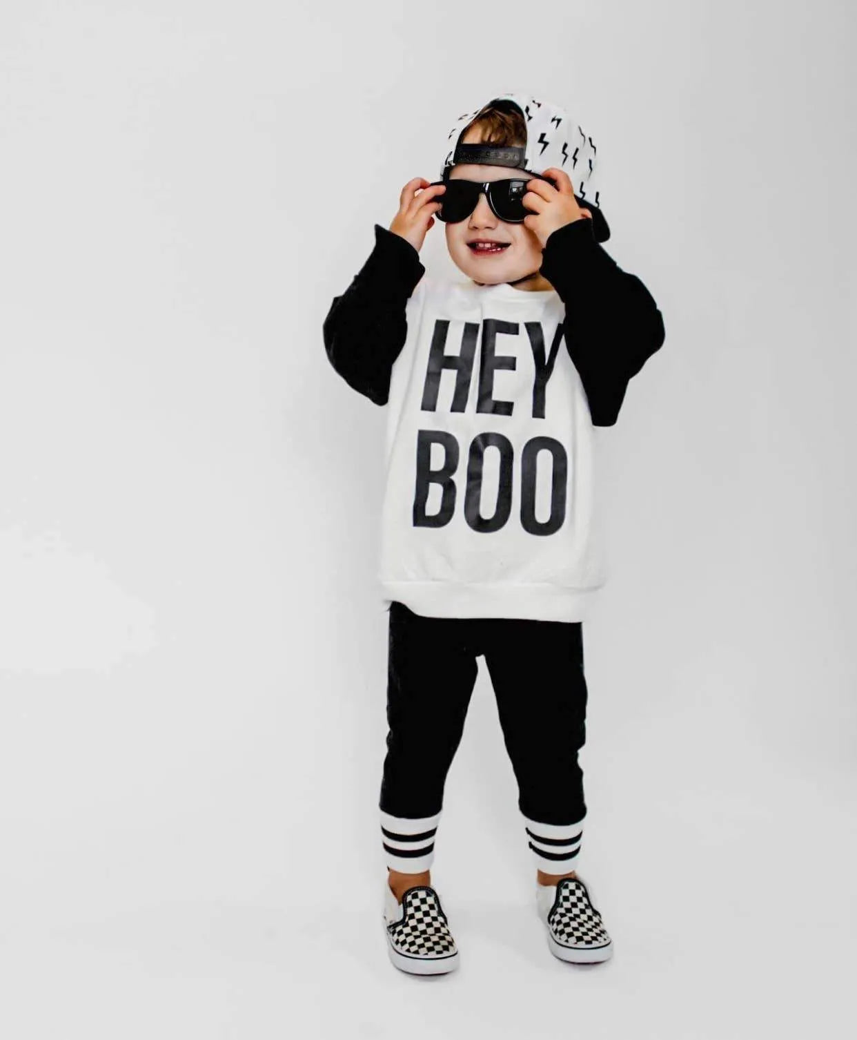 Holland Ave Clothing - Hey Boo | Kids Halloween Sweatshirt