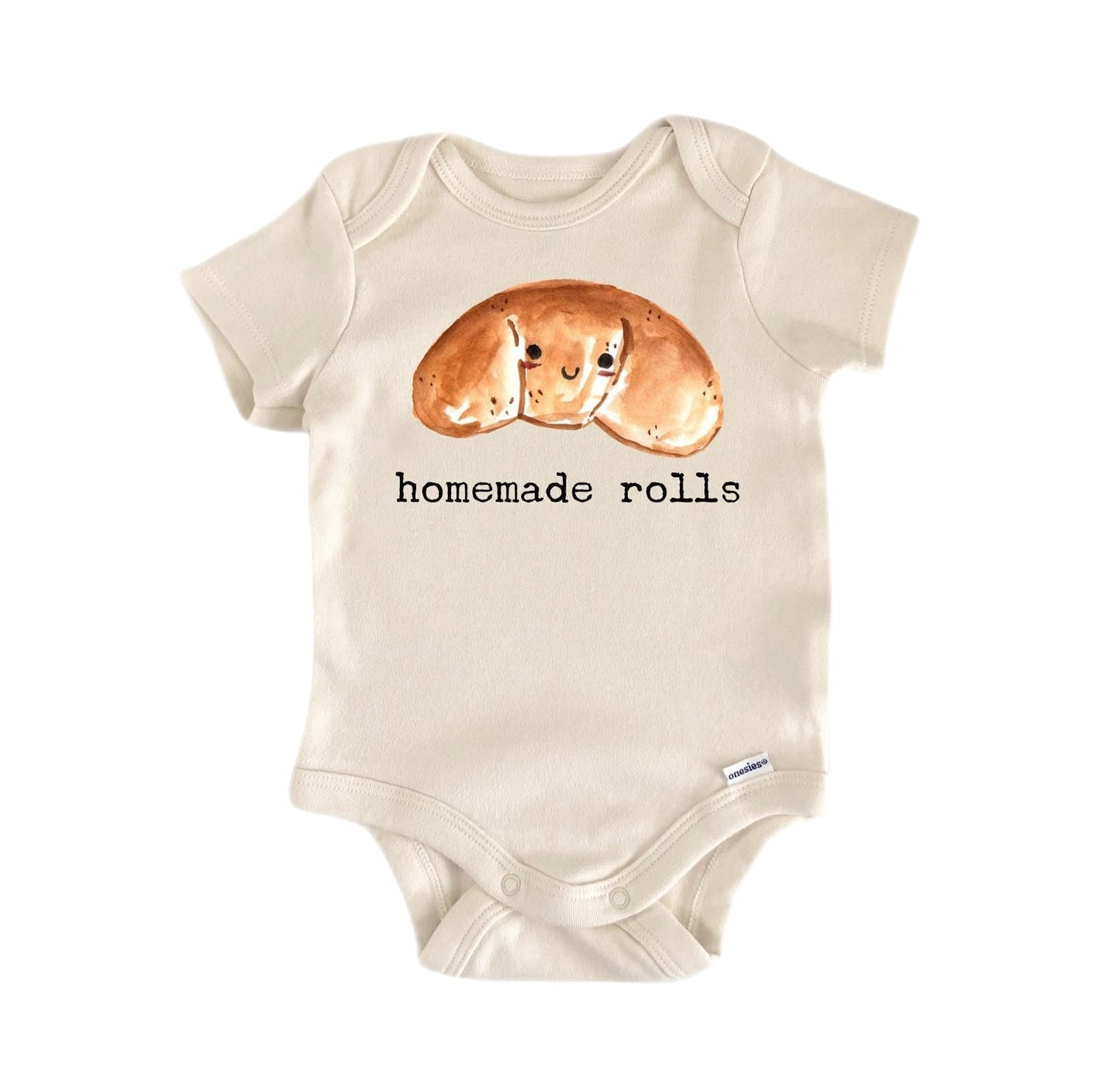 Homemade Rolls Baking Newborn Baby Onesie® Onesie®