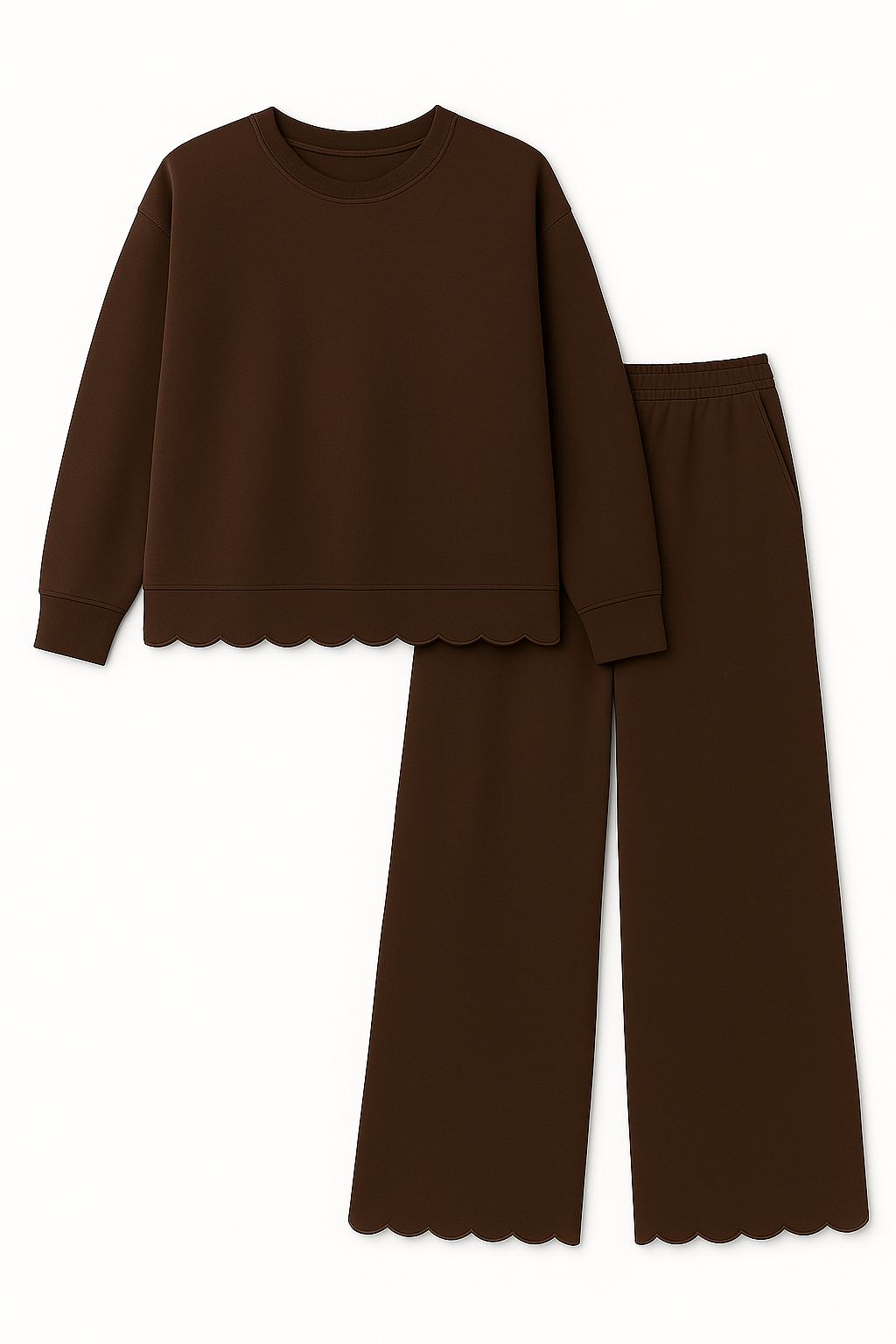 Adult Scalloped Set - Green or Brown