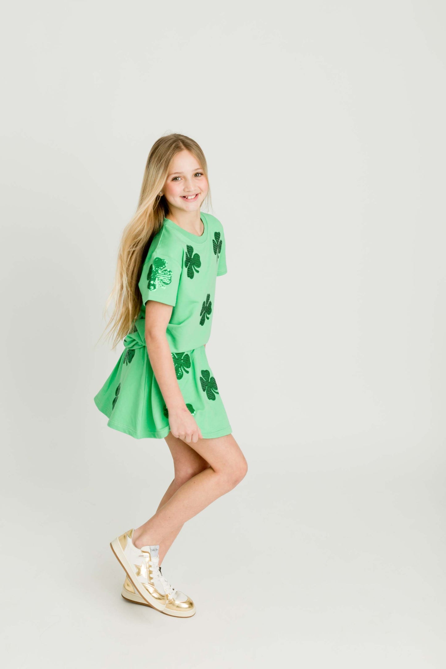 Green Clover Skort detail view
