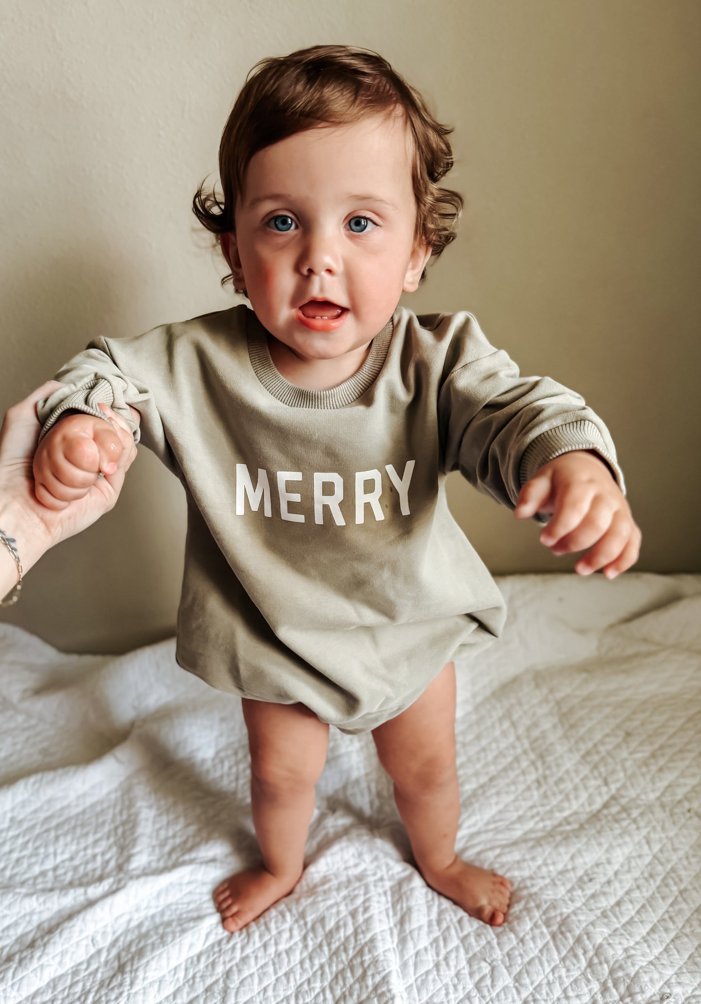 Merry Organic Cotton Sweatshirt Romper