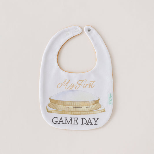 My First Game Day - Saints Organic Cotton Baby Bib
