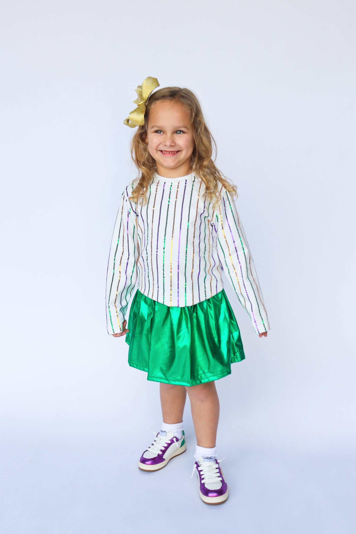 Mardi Gras Striped Long Sleeve