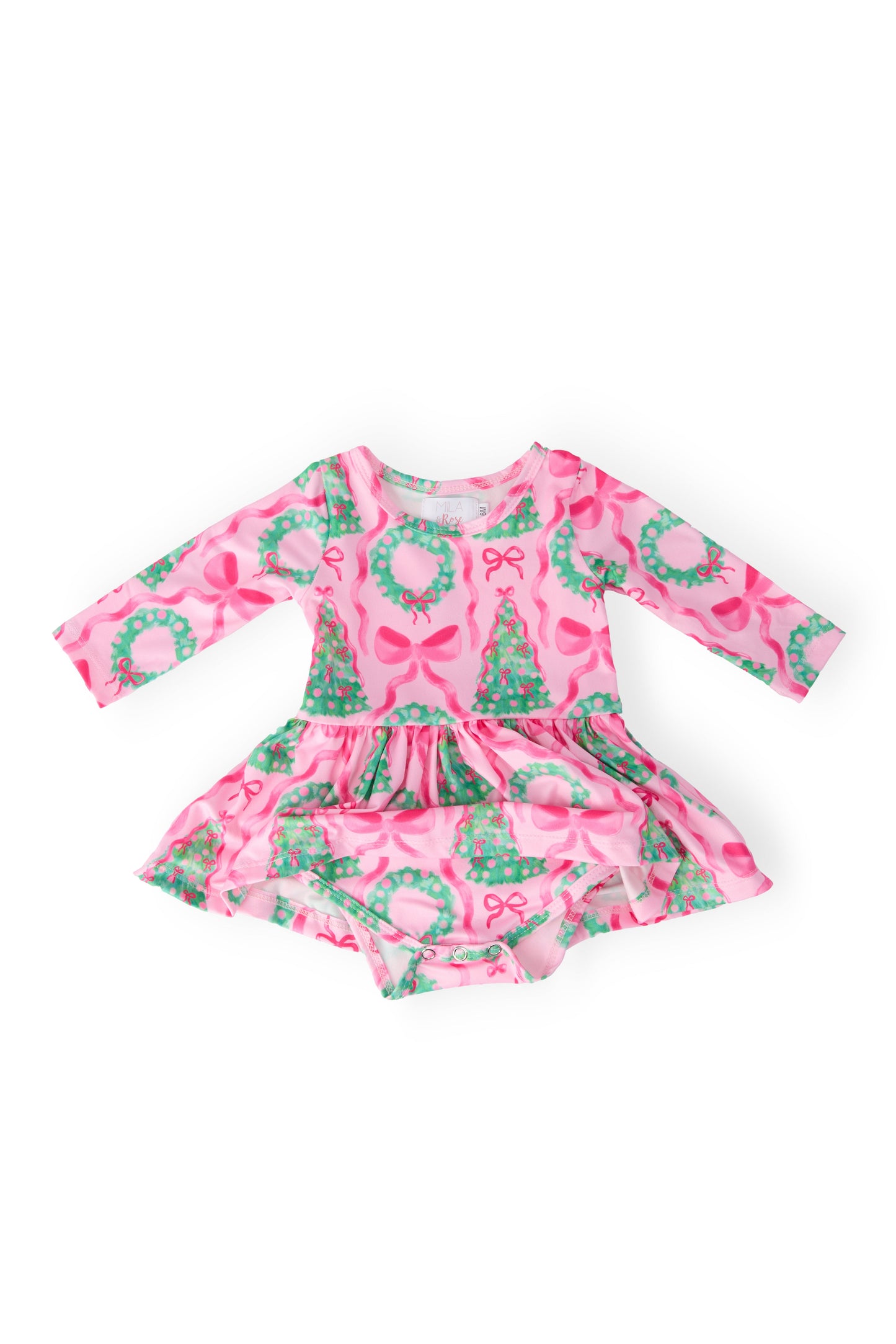 Jingle Bows L/S Twirl Bodysuit