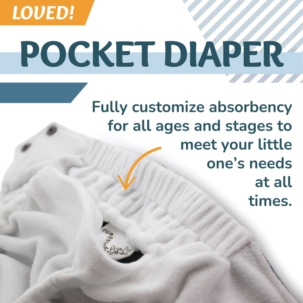 Rumparooz G3 OBV One Size Pocket Cloth Diaper - Clyde