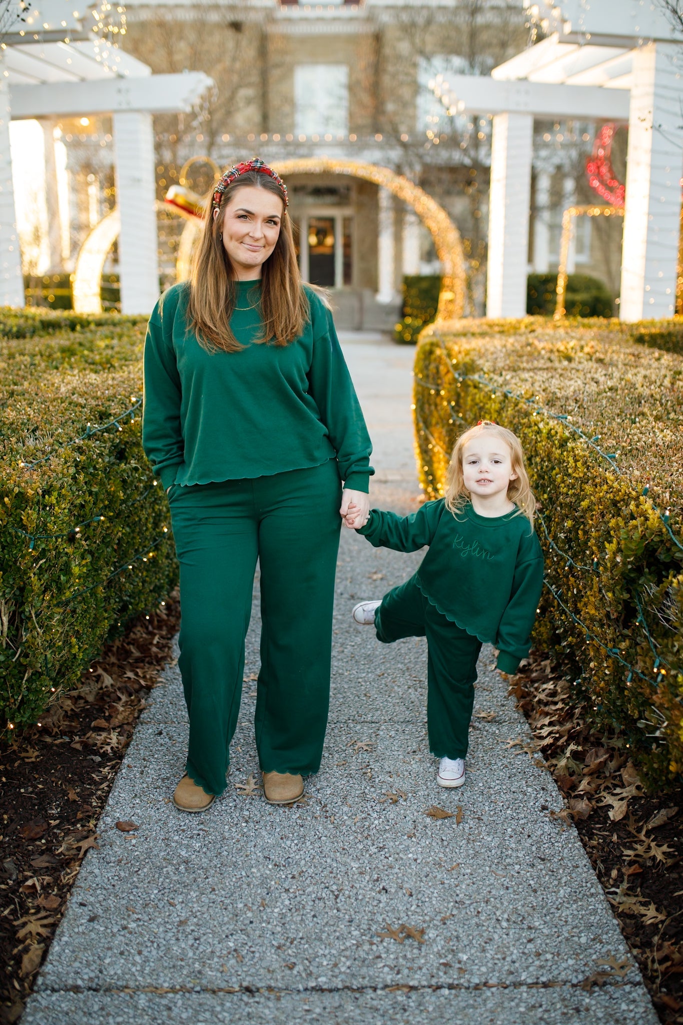 Adult Scalloped Set - Green or Brown