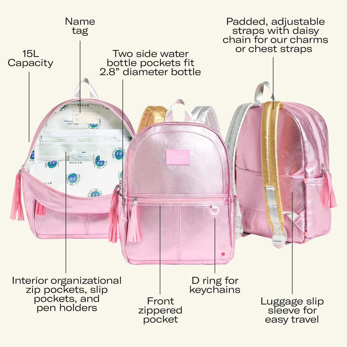 Kane Double Pocket Backpack