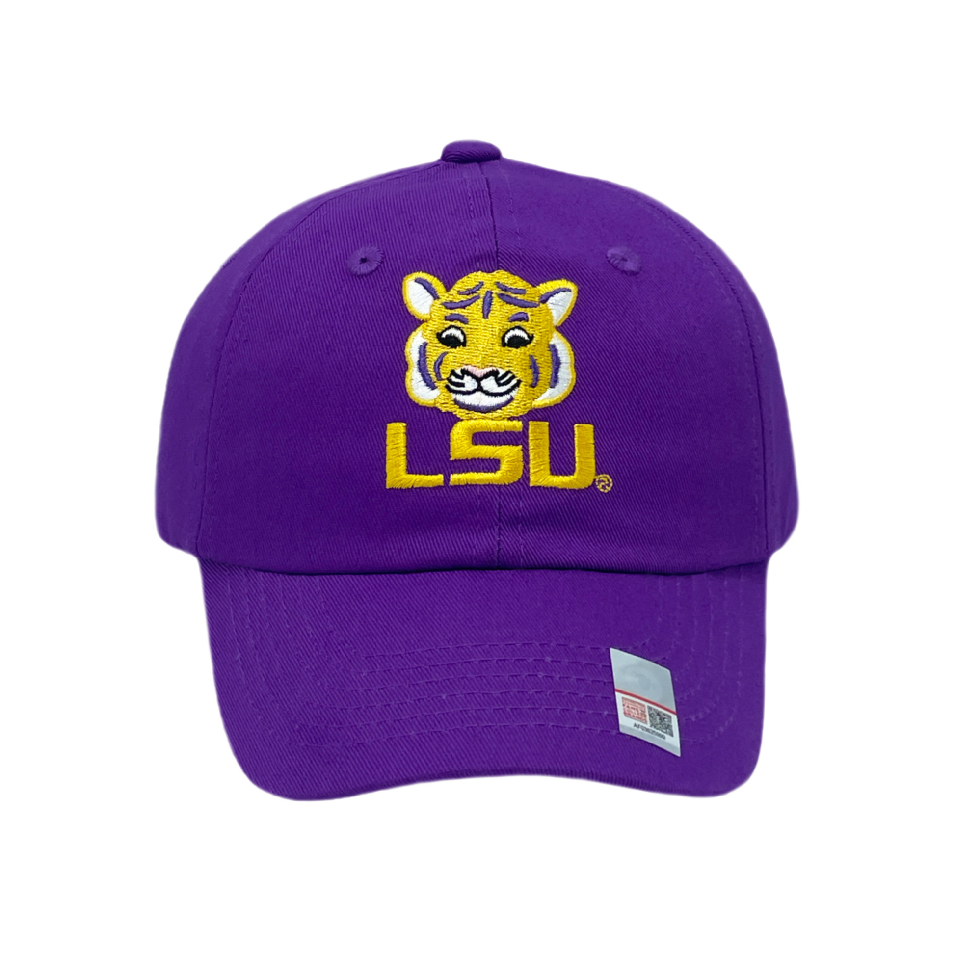 LSU Tigers game day baseball hat, front view