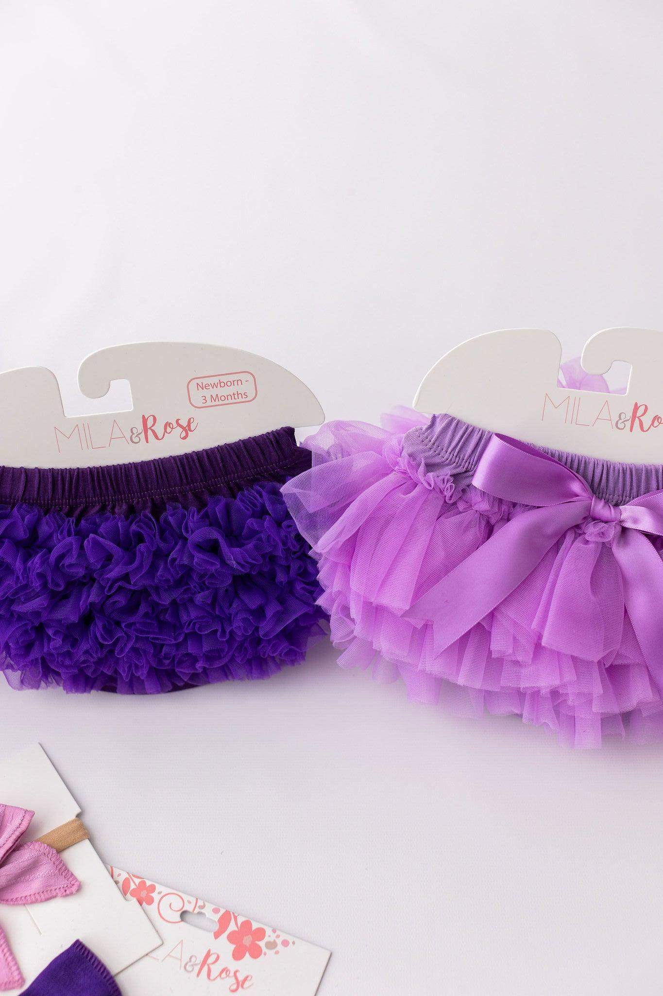 Lavender Ruffle Tutu Bloomer - detail view