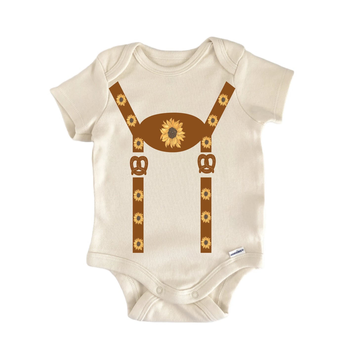Lederhosen Pretzel Newborn Baby Onesie® Onesie®