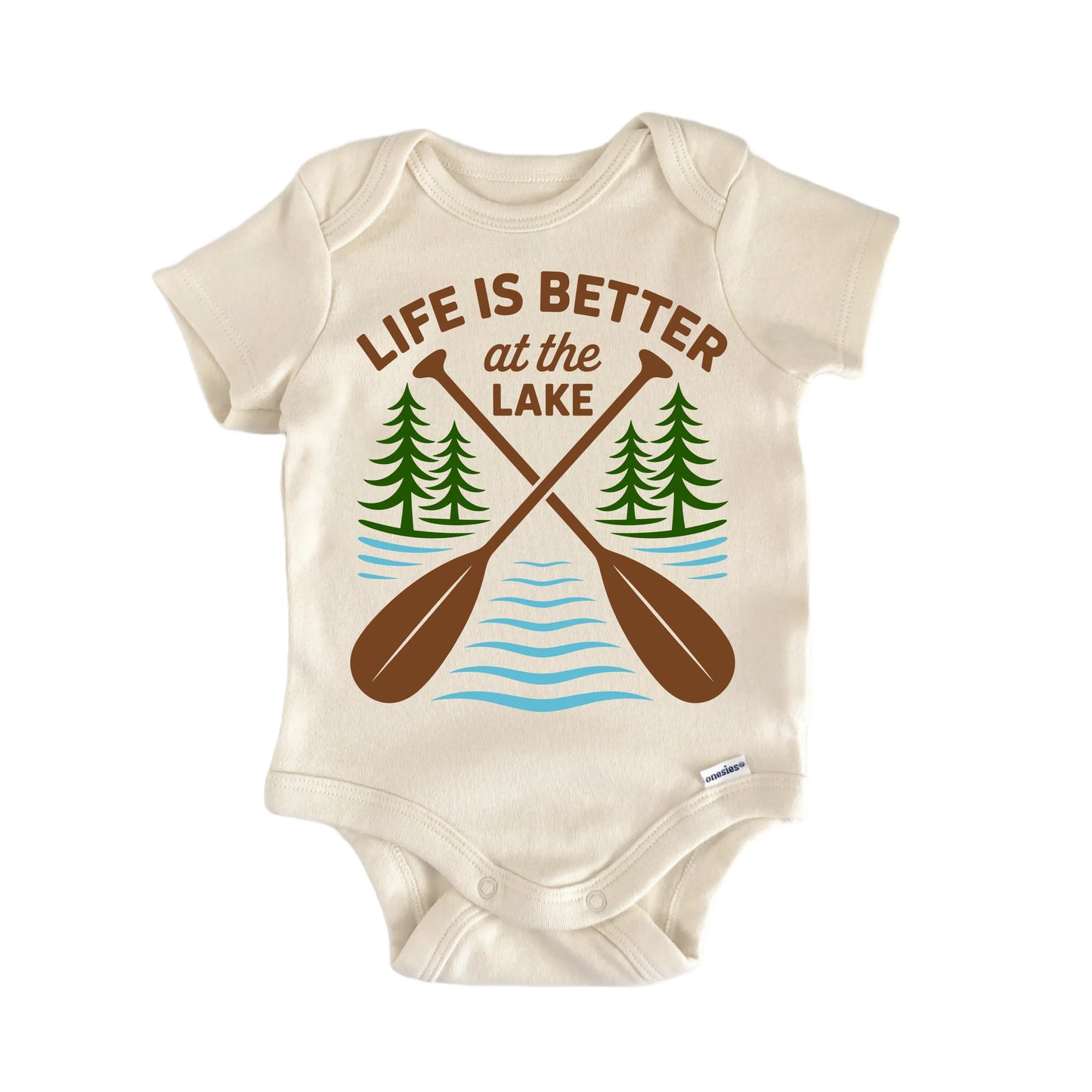 Life Lake Canoe Better Newborn Baby Onesie® Onesie®