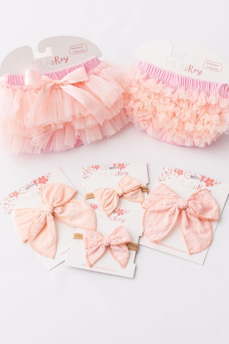 Light pink ruffle tutu bloomer ruffle detail view