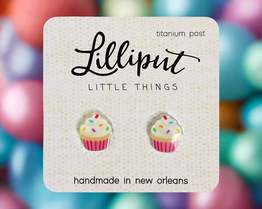 Lilliput Little Things - Birthday Cupcake Earrings