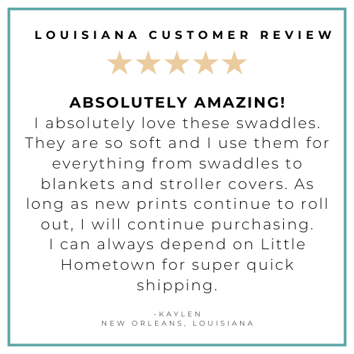 Gift Set: Louisiana Baby Muslin Swaddle Blanket and Burp Cloth/Bib Combo