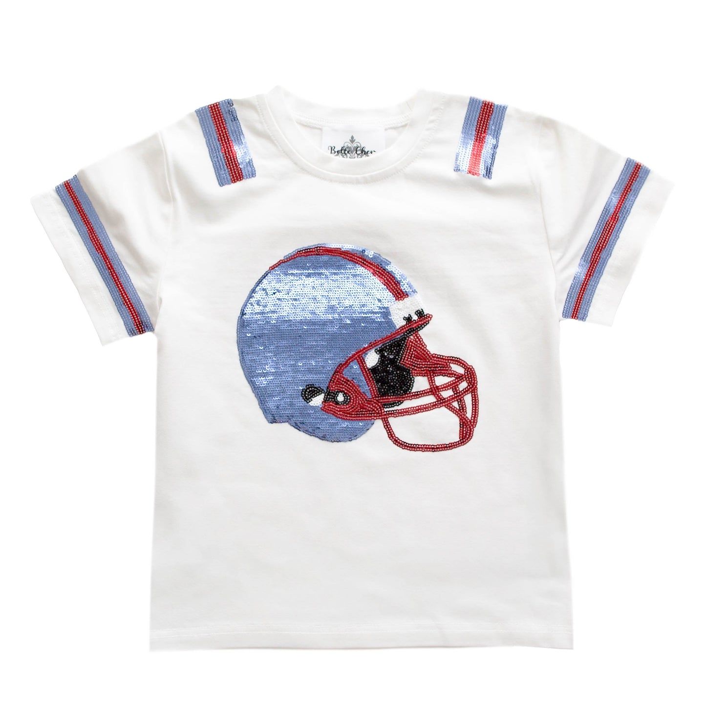 Light Blue and Red Helmet Shirt