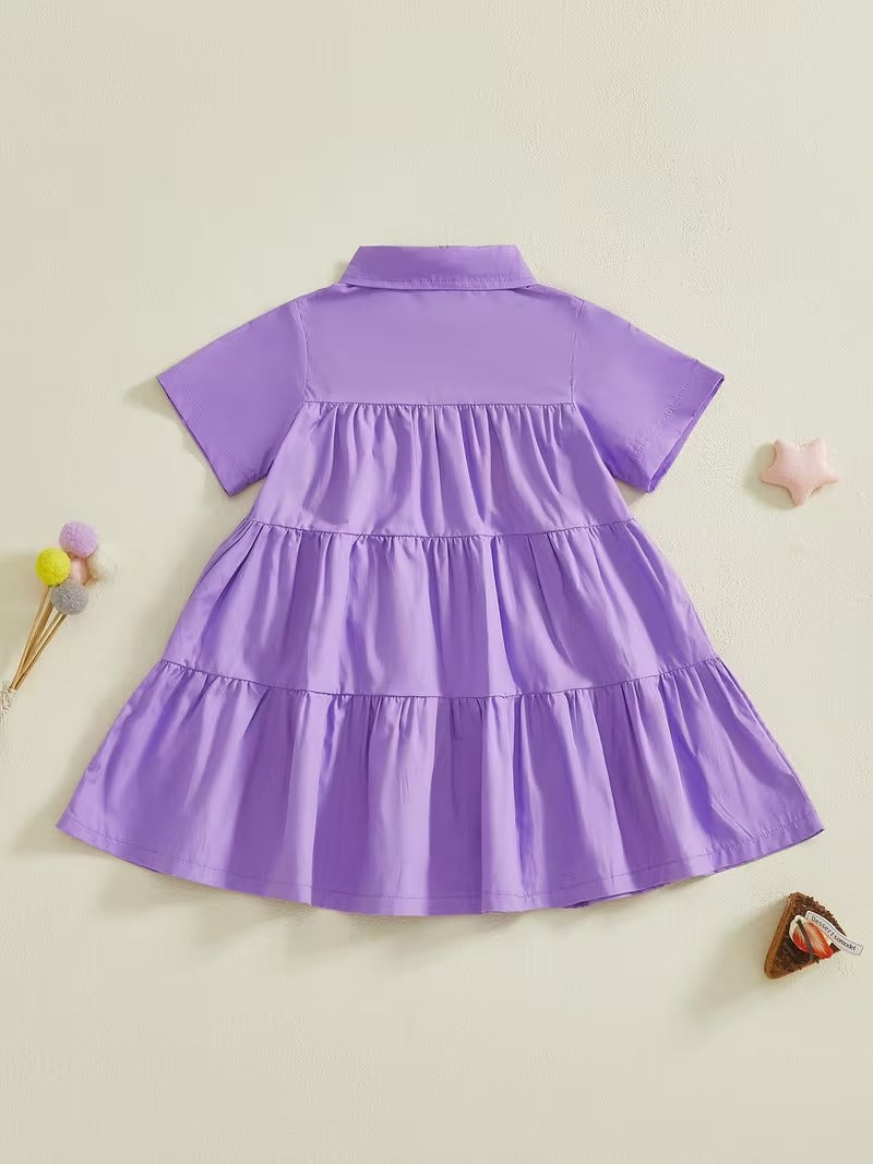 Mardi Gras Star Dress – Purple Magic for Little Dreamers