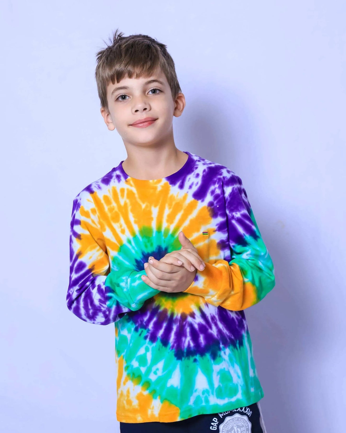 Mardi Gras Creations - Tie Dye Swirl Youth Long Sleeve