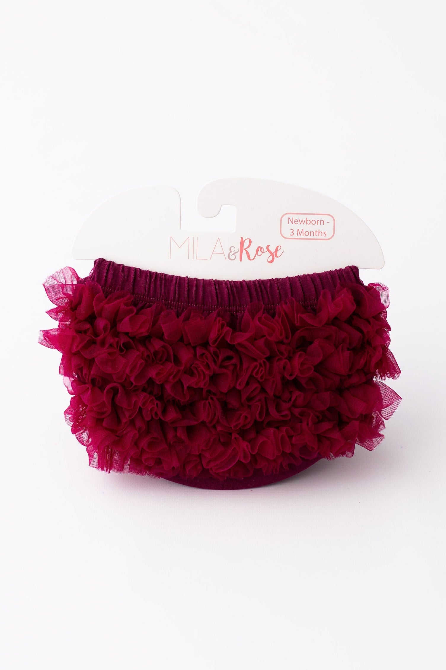 Maroon Ruffle Bum Bloomer Ruffle Bloomer - front view