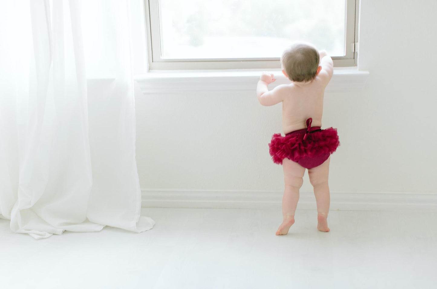 Maroon Ruffle Tutu Bloomer - detail view