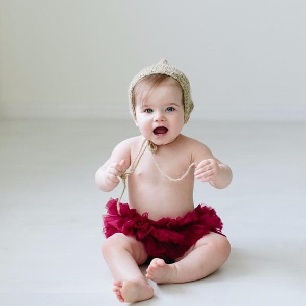 Maroon Ruffle Tutu Bloomer - back view