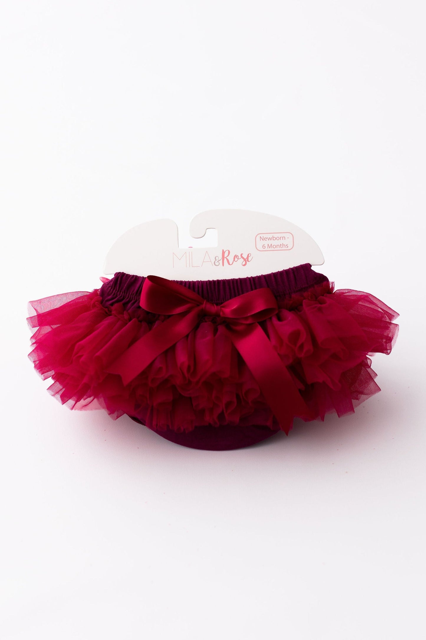 Maroon Ruffle Tutu Bloomer - front view