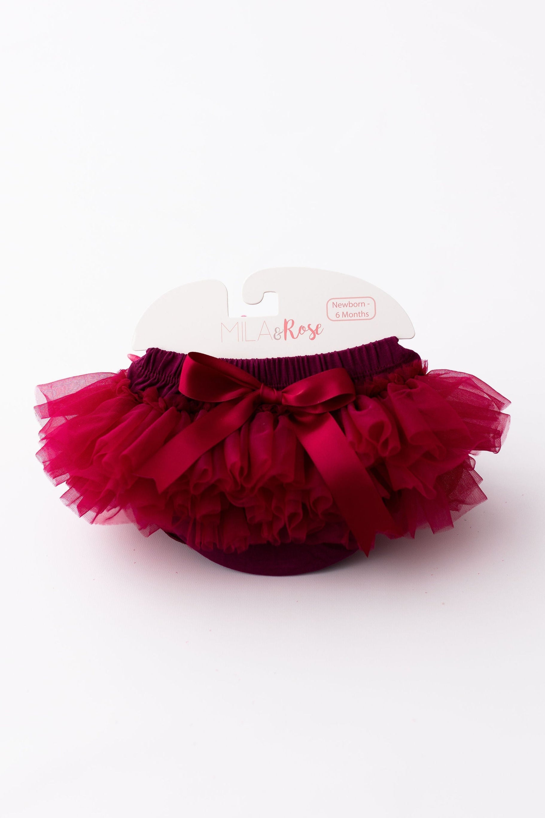 Maroon Ruffle Tutu Bloomer - front view