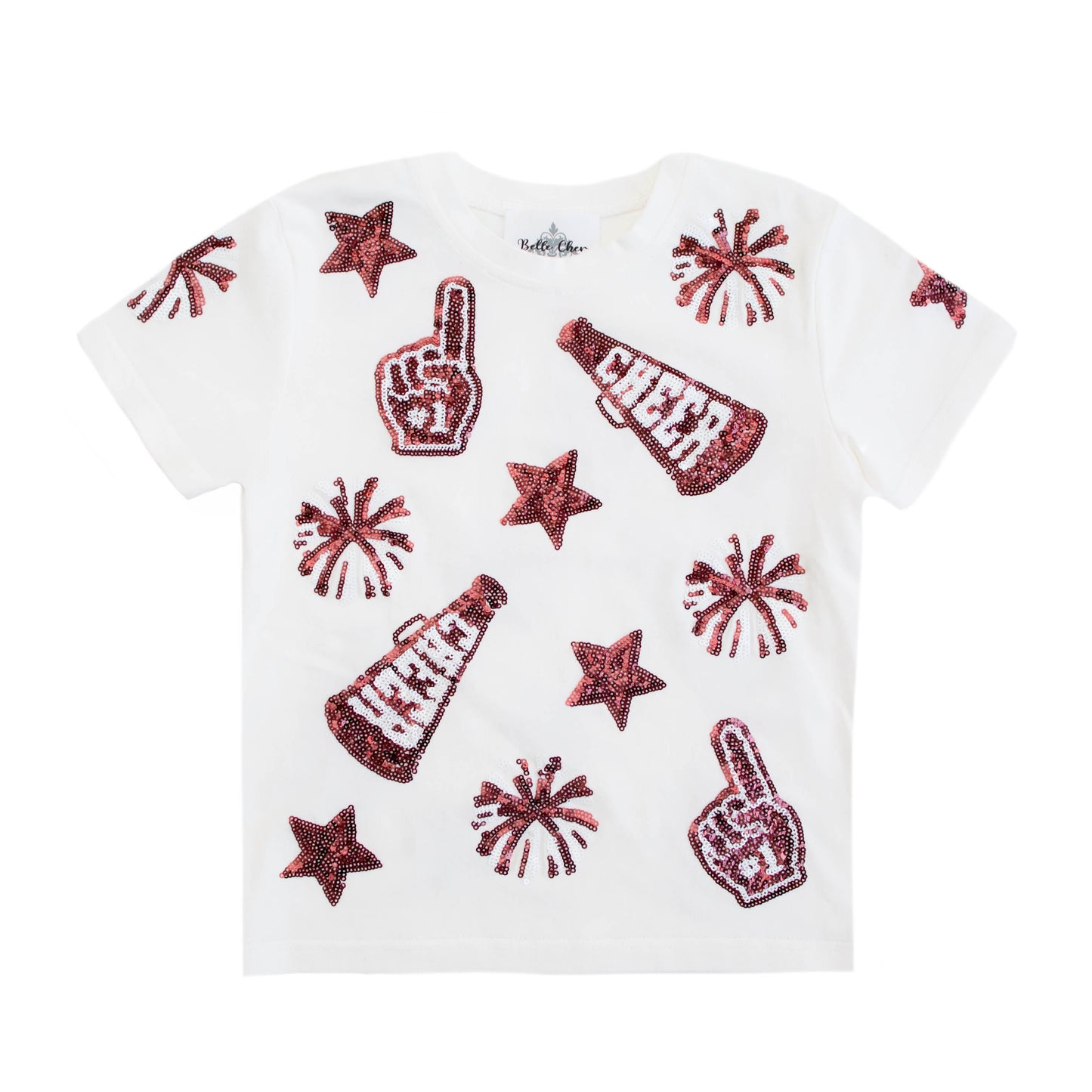 Maroon and White Cheer Shirt