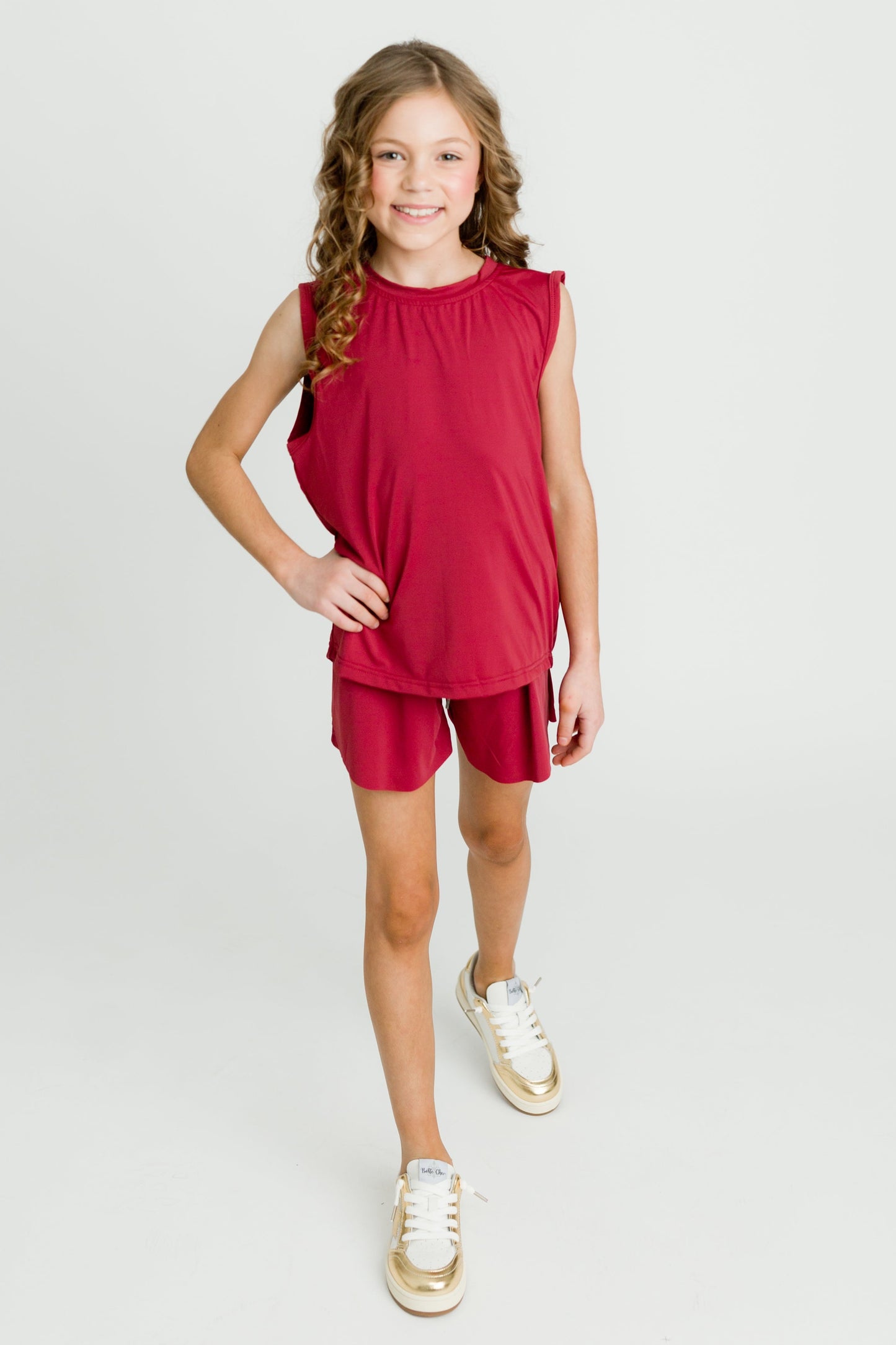 Maroon Kid Butterfly Shorts