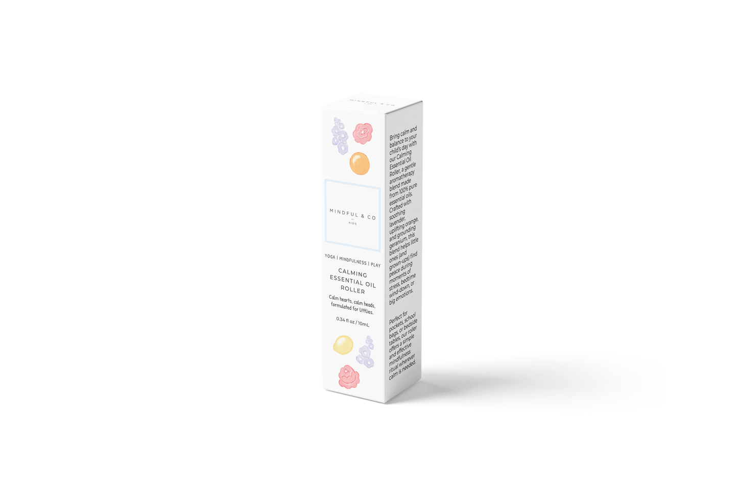 Calming essential oil roller front view